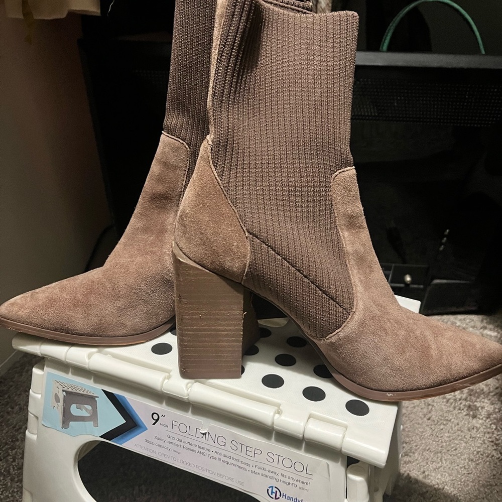 Steve Madden Chocolate Heeled Boots - Picture 3 of 9